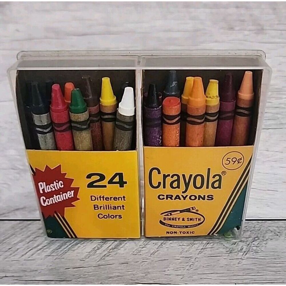 CRAYOLA CRAYONS VINTAGE 1960S BINNEY & SMITH NEW YORK U.S.A. SEE DESCRIPTION